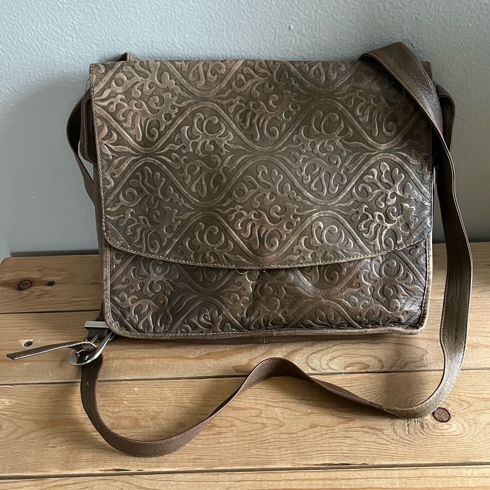 Kenneth Cole Embossed Leather Crossbody